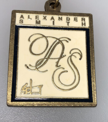 Alexander Smith Carpet Company Flooring Manufacturer Metal Keychain Key Ring