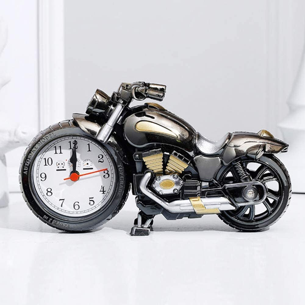 Luxury Retro Style Motorcycle Alarm Clock, Unique Battery Powered Clock eBay