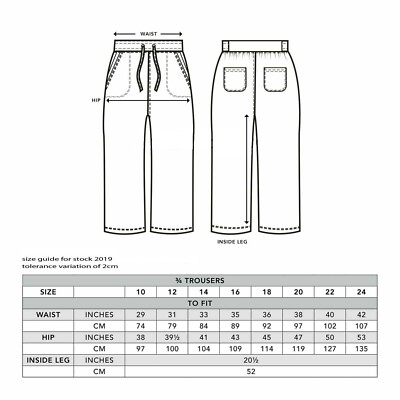 Women's 3/4 Length Linen Trousers 