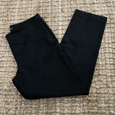 Talbots Pants Womens 12 Black Classic Side Zip Dress Trousers Poly Blend