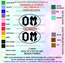 coppia Adesivi OM camion trattori agricoli vinile prespaziato senza fondo