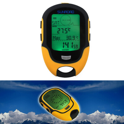 Multifunctional Mini Altimeter with LED Flashlight for Camping Hiking Outdoors Q