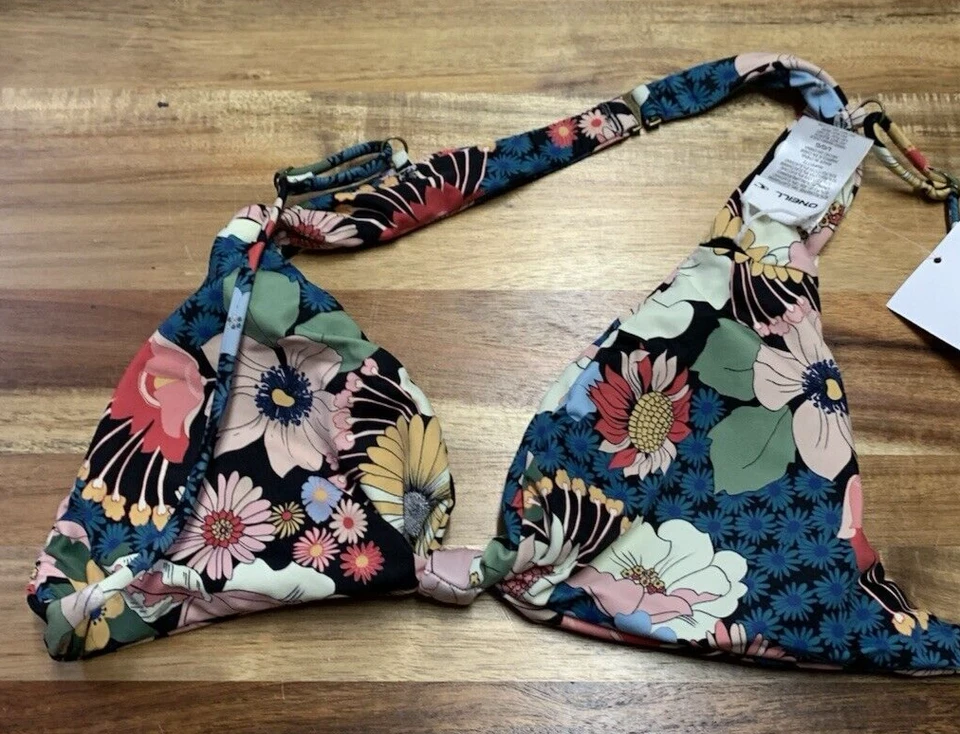 Hurley Juniors Large Bikini Top Floral Reversible NEW - Image 2 of 3