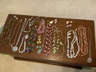 Lot Of Vintage Costume Jewelry - 15 Necklaces, 8 Pairs Of Clip-one & More
