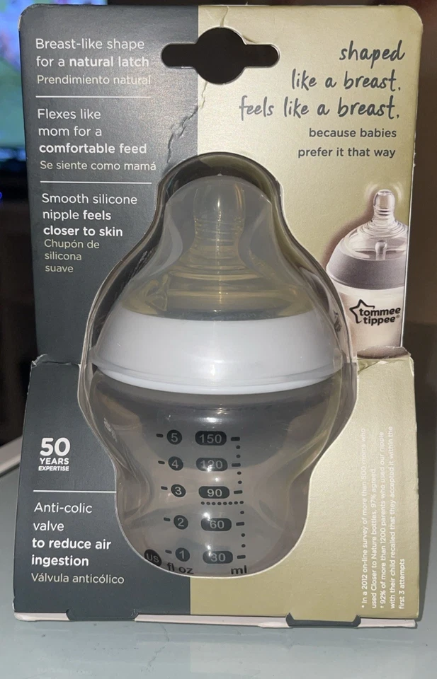 Tommee Tippee Natural Start Anti-Colic BPA Free Baby Bottle, 5oz, Newborn 0+ - Image 3 of 4