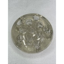 Clear Glass Flower Frog 11 Holes