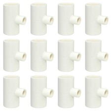 12 Pack Chicken Waterer PVC Tee Fittings for Threaded Chicken Waterer Nipples