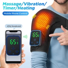 3IN1 APP Control Electric Heated Vibration Therapy Knee/Shoulder Massager Brace