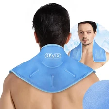 REVIX Neck Ice Pack Wrap – Reusable Hot Cold Gel Pack for Neck and Shoulde
