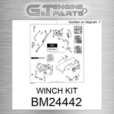 BM24442 WINCH KIT fits JOHN DEERE (Surplus Open Box)