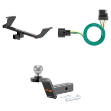 CURT Tow Package Trailer Hitch Wiring Harness 45155 Ball Mount Pin & Clip, 13589