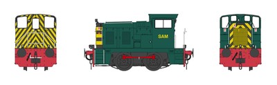 HEL2850 Heljan OO Class 02 0-4-0DH ex-D2868 'SAM' Industrial Green Weathered