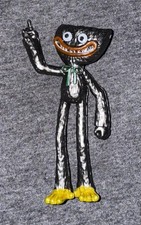 Poppy Playtime Black Scary Huggy Wuggy Bendy Action Figure No Box