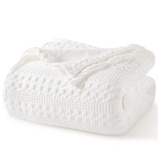 PHF 100 Cotton Waffle Weave Blanket Queen Size for Bed, Soft Lightweight