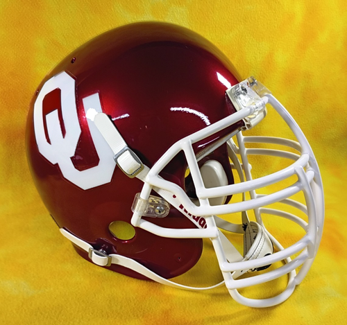 Throwback Oklahoma Sooners custom fullsize football helmet Schutt Air XL - Afbeelding 1 van 7