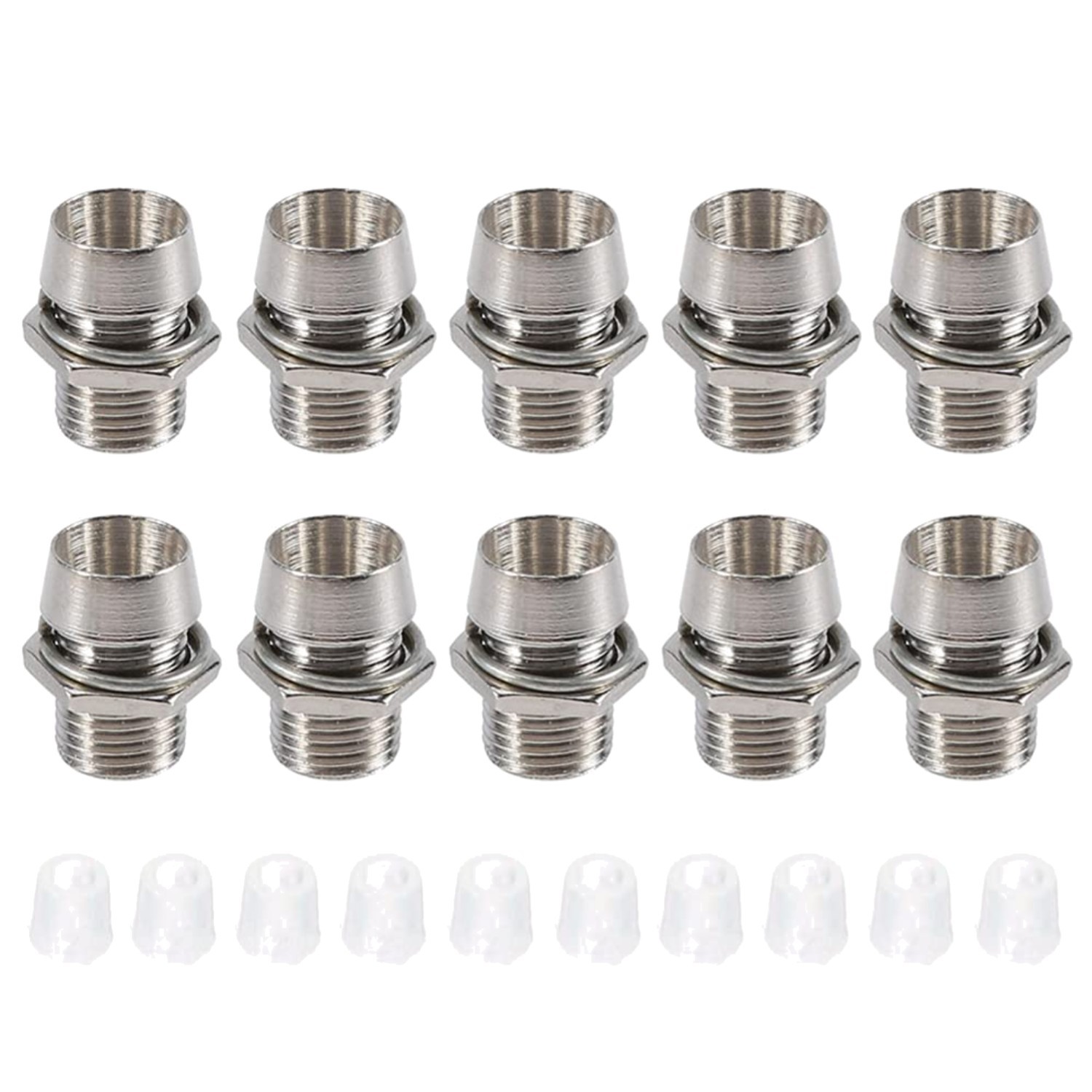 Heavy-Duty Chrome 5mm LED Holders - 30PCS Reusable Panel Display Sockets