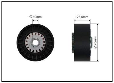 Spannrolle Keilrippenriemen CAFFARO 340-68 für 206 SW PEUGEOT PARTNER CITROËN 2E