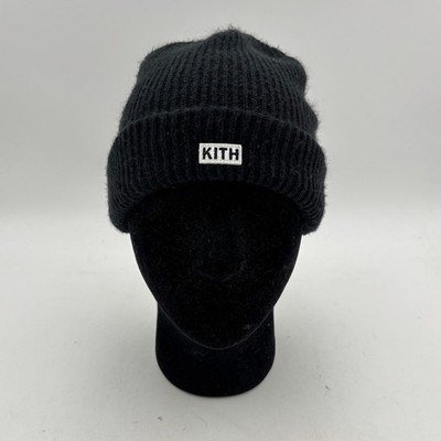 帽子 Kith Classic Beanie black Kith Classic Logo Knit Beanie Hat Acrylic Black Streetwear | eBay