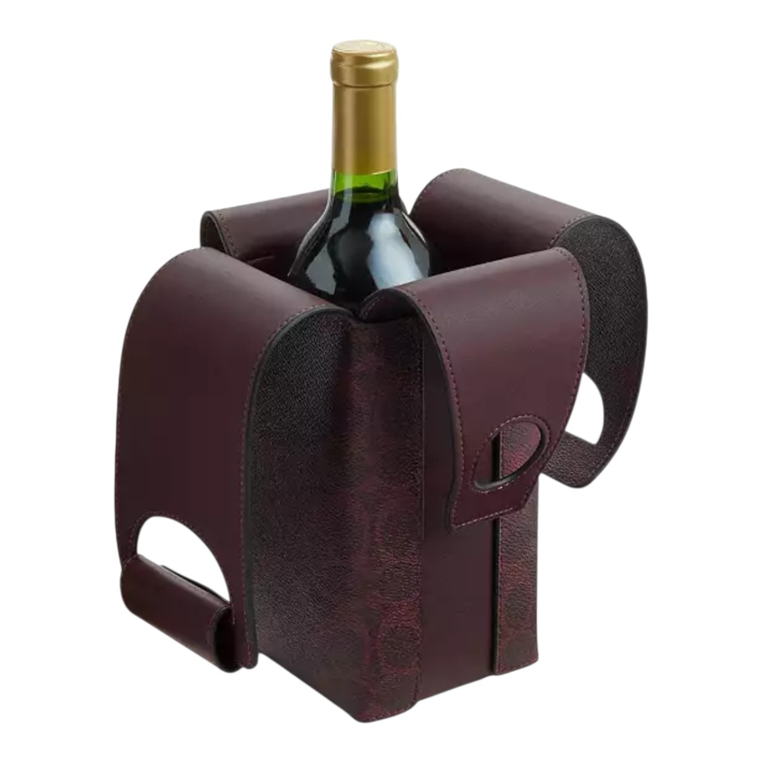 COACH SIGNATURE WINE BOTTLE CARRIER TOTE HOLDER BAG BURGUNDY WINE GREAT GIFT NEW