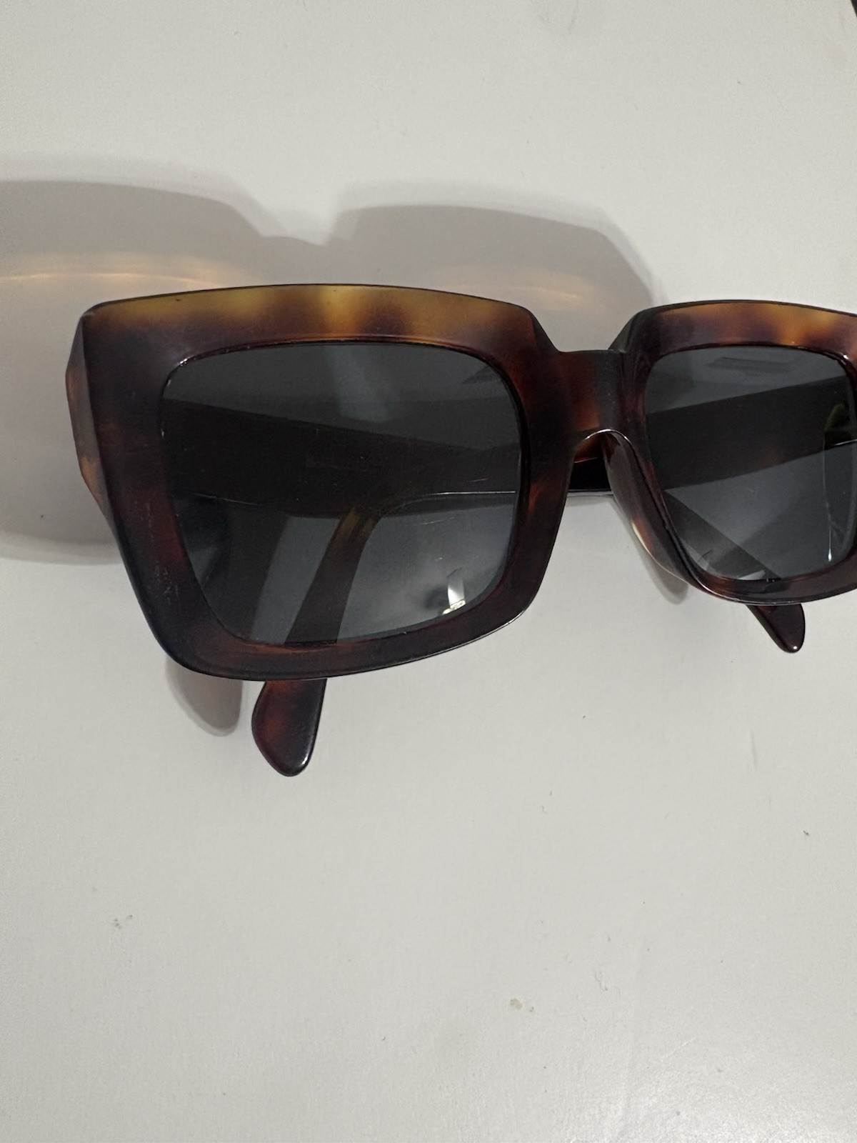 USED Celine Tortoise Shell Square Sunglasses CL 4… - image 2
