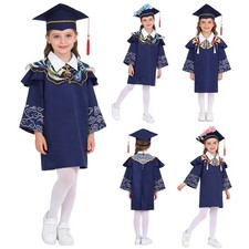 Kids Preschool Ceremony Costume 3 Pieces Kindergarten Graduation Gown Outfit