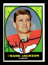 1967 Topps # 78 Frank Jackson Autograph Signed Auto Card (M2) Miami Dolphins