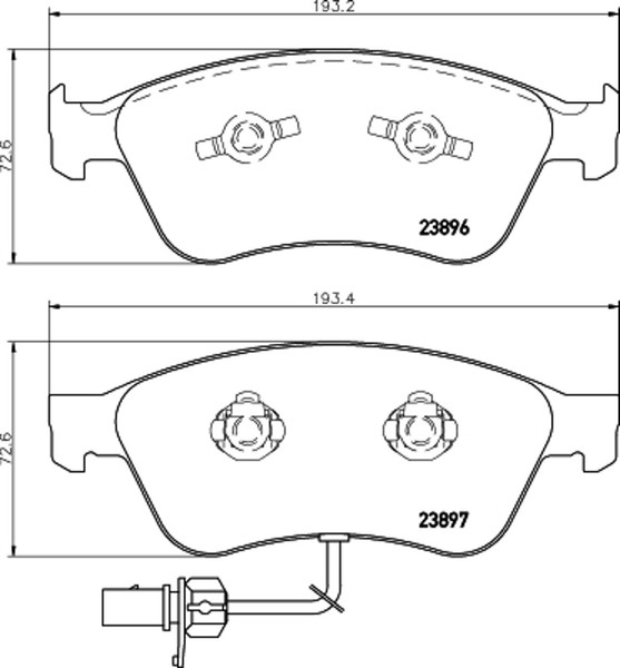 Bremsbelagsatz Scheibenbremse Hella Pagid 8DB 355 009-211 FüR A6 VW C6 Phaeton-image