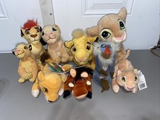 Lot of 9 Disney Lion King Plush Pumba Nala Simba VTG Mixed