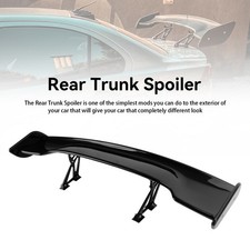 57 145cm Universal Racing Gt Style Down Force Trunk Spoiler Wing Glossy Black