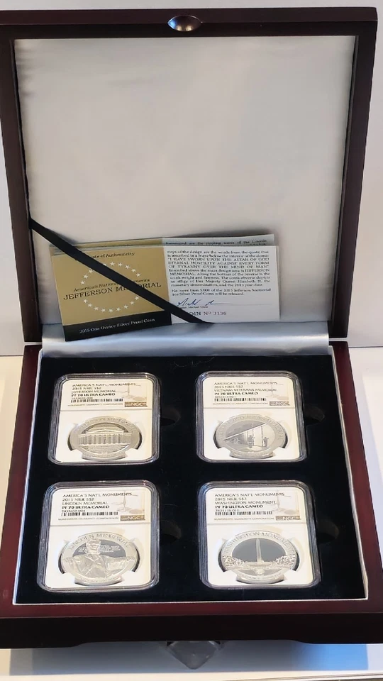 2015 America's National Monuments NGC PF70 Ultra Cam .999 Silver 1oz 4 COIN SET - Image 3 of 4