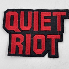 Quiet Riot Metal Band Classic Logo Patch: Iron On, Quality Embroidery, 4  X 3  