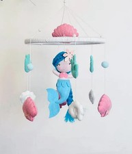 Personalized Mermaid Ocean Baby Mobile Sea World Baby Crib Mobile Sea Creatures
