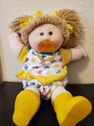 Vintage Cabbage Patch Kids Toddler Doll With Pacifier Wheat Hair Brown Eyes