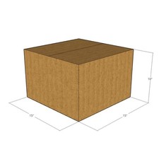 5 15x15x10 Kraft Brown Corrugated Shipping Boxes 32 ECT Single-Wall New