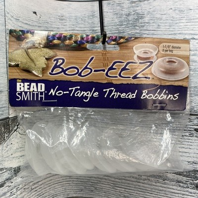The Beadsmith Bob-EEZ 8 Piece Combo No Tangle Thread Bobbins   1-7/8 Inches NEW