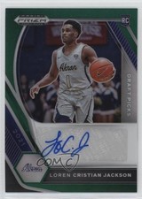 2021-22 Panini Prizm Draft Picks Green Loren Cristian Jackson #DP-LCJ Auto 05k9