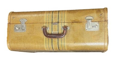 Vintage Mendel Cincinnati Steamer Trunk Hard Suitcase Travelure