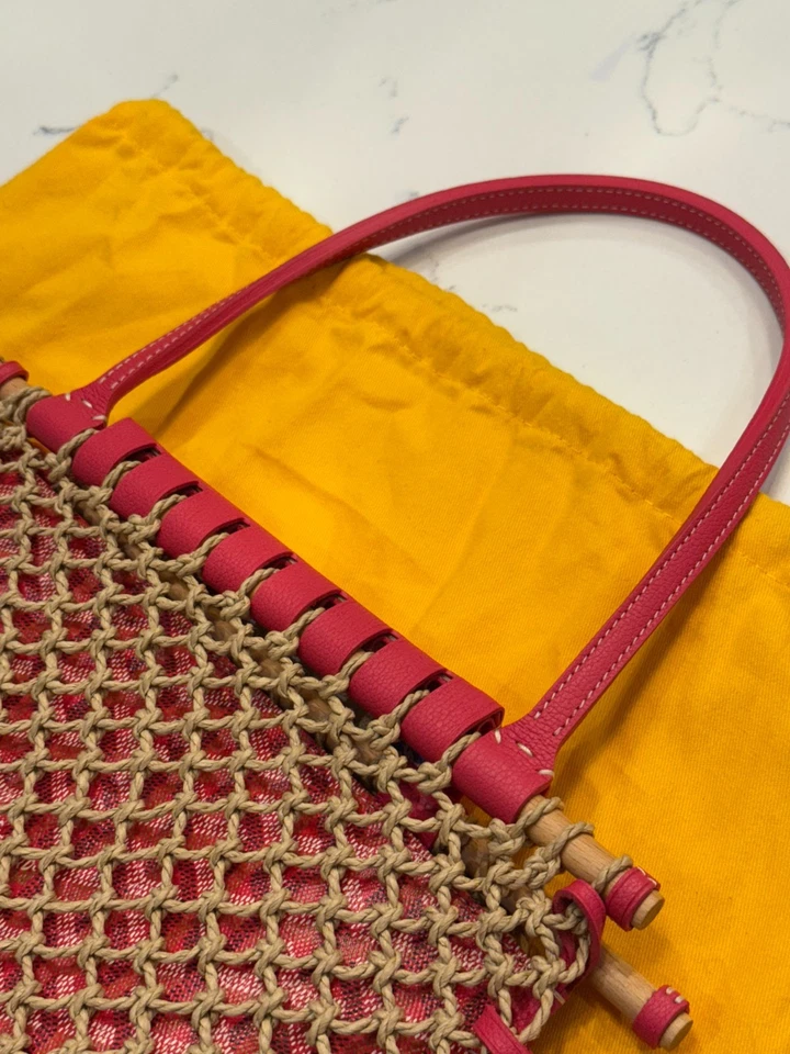 BOLSO DE MALLA GOYARD ALIGRE EDICIÓN LIMITADA 2025 NUEVO FUCSIA TRENZADO A MANO Foto 4 de 4