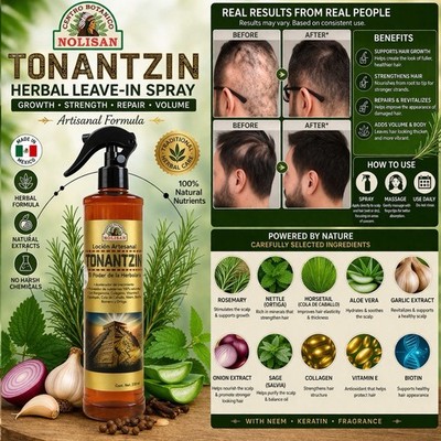 Tonantzin Herbal Artisanal Spray 330ml  Growth Strength Repair Volume