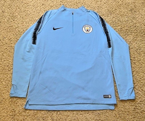 Manchester City Nike 2018-19 Blue Fleece 1/4 Zip Long Sleeve