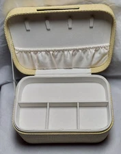 Woven Jewelry Organizer - A New Day™ Straw Colored W/ Cream Velvet Interior NEW