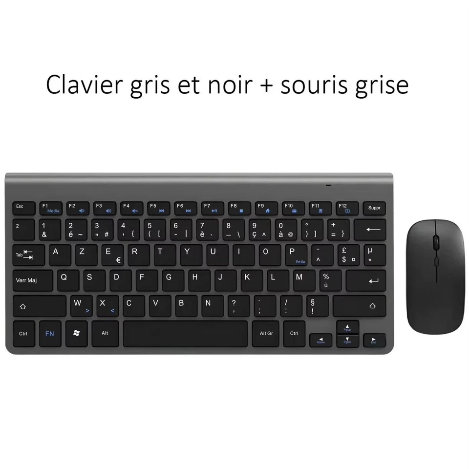 Ultra-Slim AZERTY Wireless Keyboard French Low-Noise for Laptop/TV - Image 4 of 4