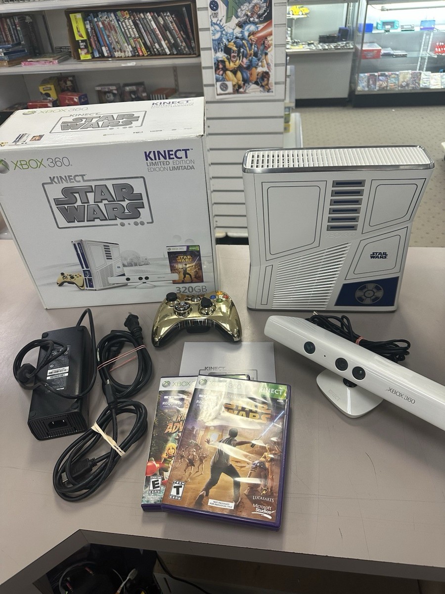 Xbox 360 S Star Wars 320GB CIB Kinect R2D2 C3PO + Kinect