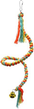 Bird Rope Perch Colorful Cotton Bendable Rope Perch Swing Parrot Bird Toys