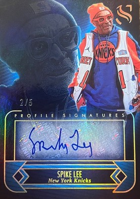 2024-25 Panini Silhouette Spike Lee Profile Signatures Holo Gold Auto /5 Knicks