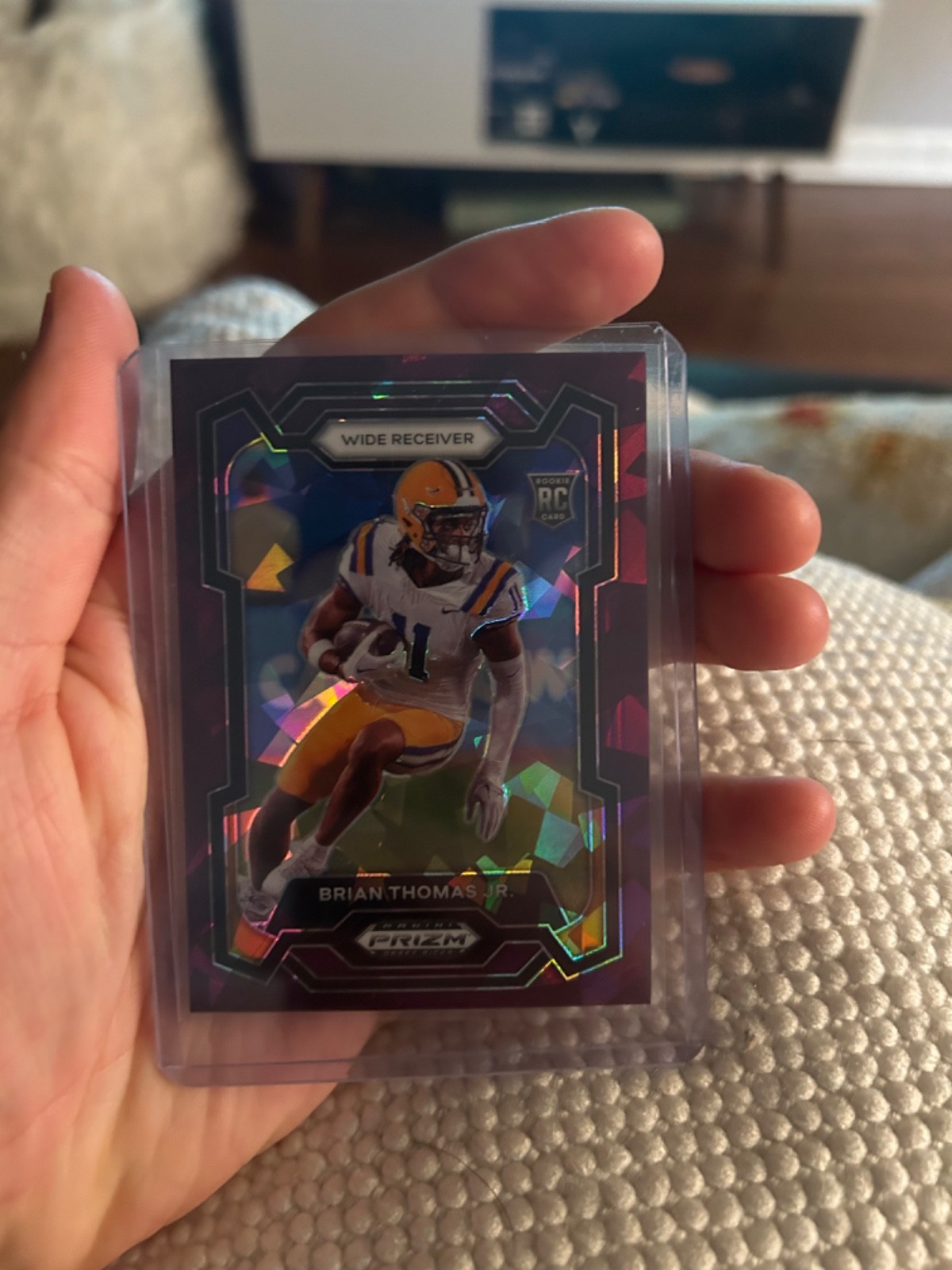 2024 Prizm Draft Picks Brian Thomas Jr Purple Ice 57/149