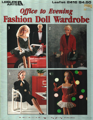 OFFICE TO EVENING FASHION DOLL WARDROBE 8 DESIGNS CROCHET PATTERN BOOK