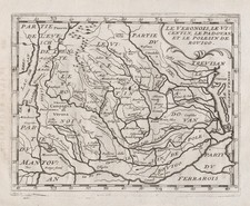 Carte Du Veneto Verona Padova Italie Italie Briet 1649 Gravure En Cuivre