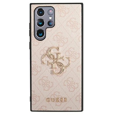 GUESS Samsung S22 Ultra Hülle Case Cover 4G Big Metal Logo pink