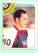 (1) RON DUGUAY 1978-79 O-PEE-CHEE # 177 RANGERS ROOKIE VG CARD (N4666). rookie card picture